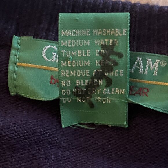 Vintage Grand Slam Munsingwear Men V Neck Blue Pullover Light Soft Sweater Large - Picture 3 of 4